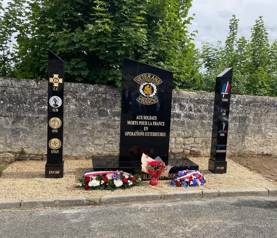 Journée nationale OPEX – stèle commémorative Pont-Sainte-Maxence (Oise)